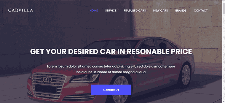 Car Dealer Platform - Landing Page